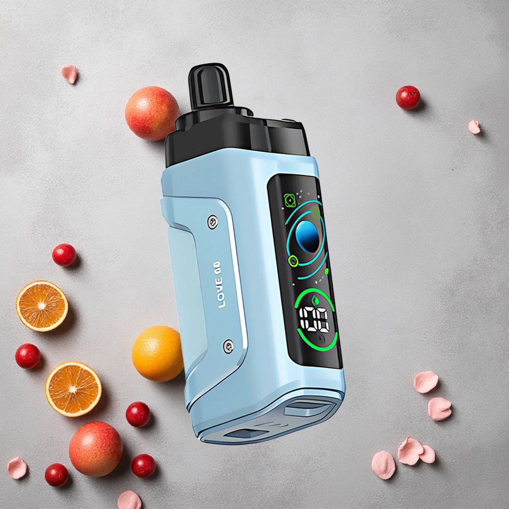 Razz Bar 45000 Puffs Love 66 E-Cigarette Jetable Arôme Fraise avec Bobine Mesh 1.0 Ohm et Airflow Réglable