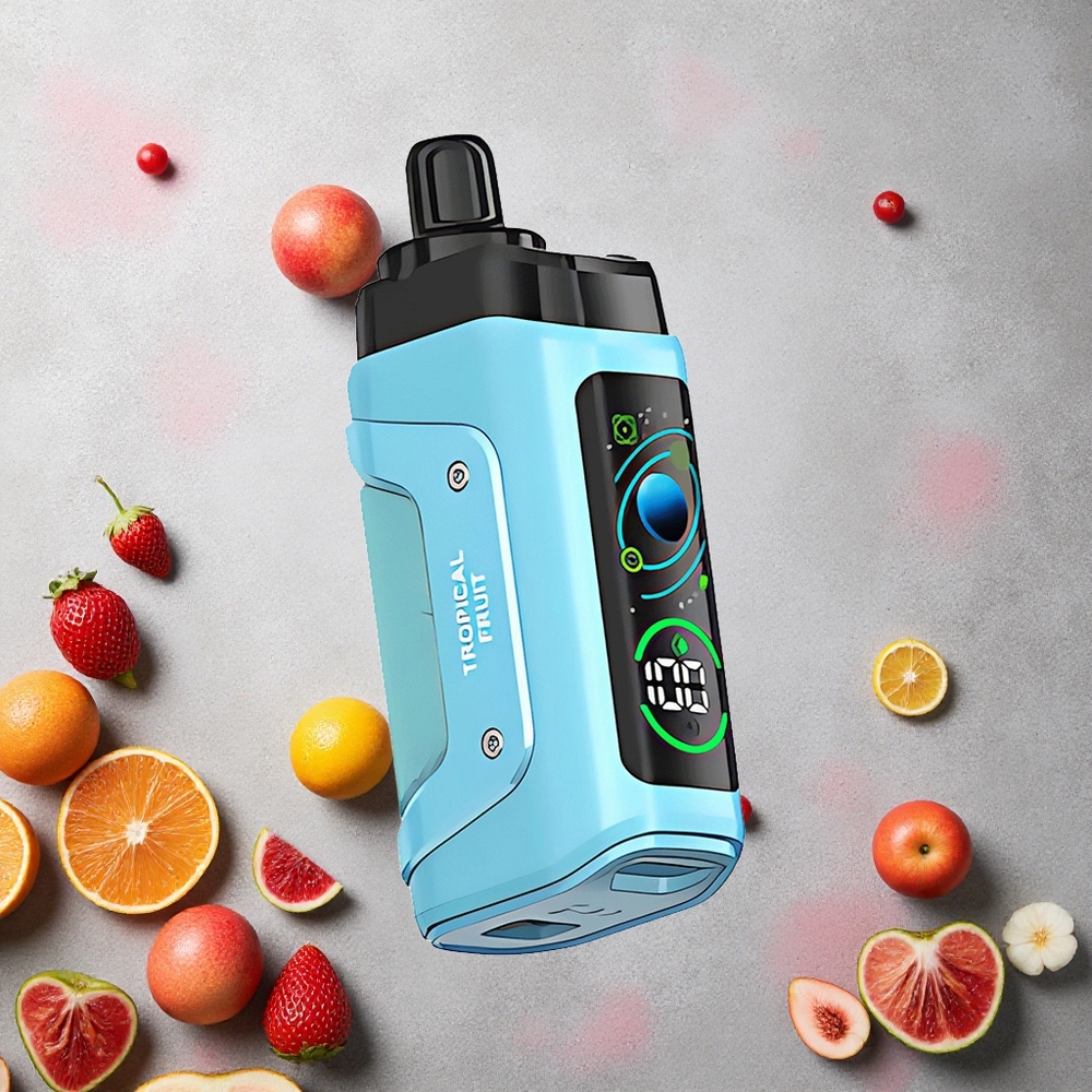 Razz Bar 45000 Puffs Vape Jetable Tropical Fruit et Framboise avec Bobine Mesh 1.0 Ohm et Airflow Réglable