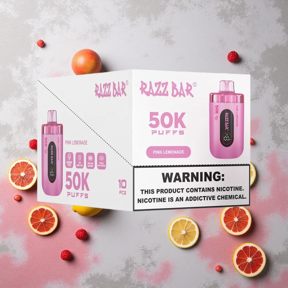 Razz Bar 50K Puffs Vape Jetable Citron Rose Razz Bar 50K Puffs Vape Jetable