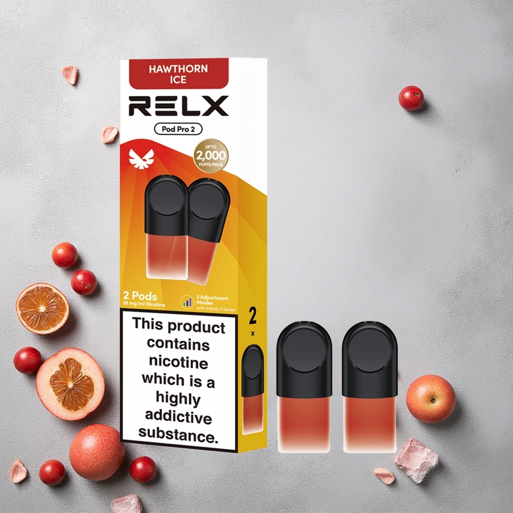 RELX Pod Pro 2 600 Puffs Aubépine Glace - 1,9ml - 1,8% Nicotine
