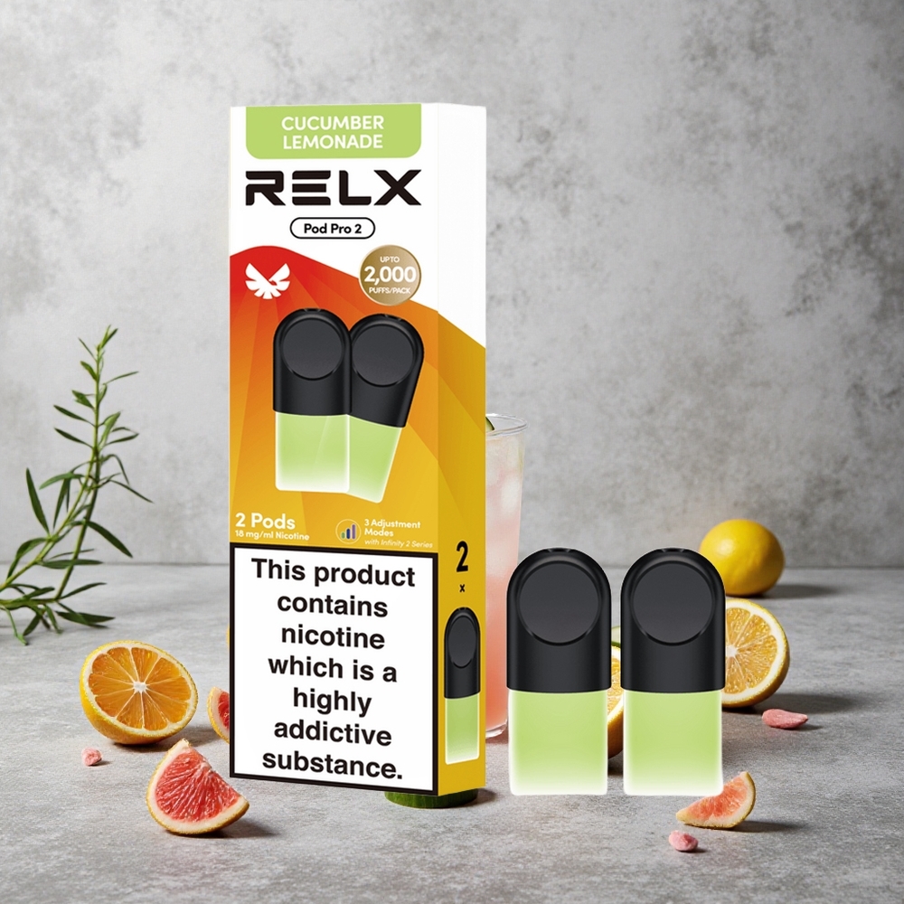 RELX Pod Pro 2 600 Puffs Boisson-Concombre Citronnade 1,9ml