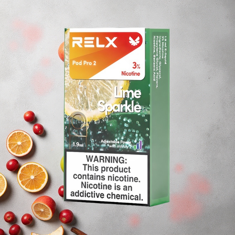 RELX Pod Pro 2 600 Puffs Citron Vert Étincelant - 1,9ml - 3% Nicotine