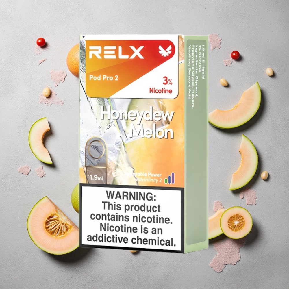 RELX Pod Pro 2 600 Puffs Melon Miel Capacité : 1,9ml