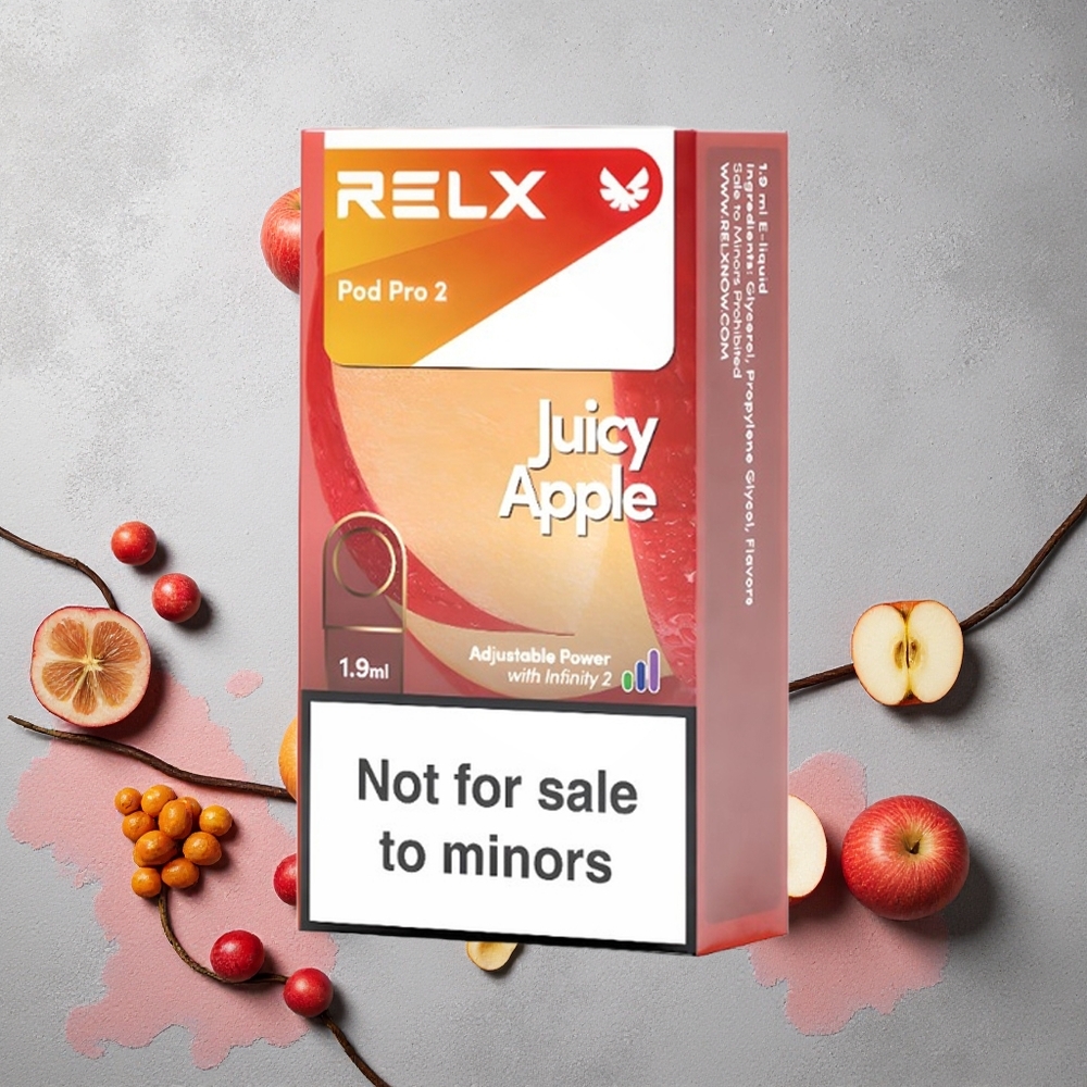 RELX Pod Pro 2 600 Puffs Pomme Juteuse Sans Nicotine 1,9ml