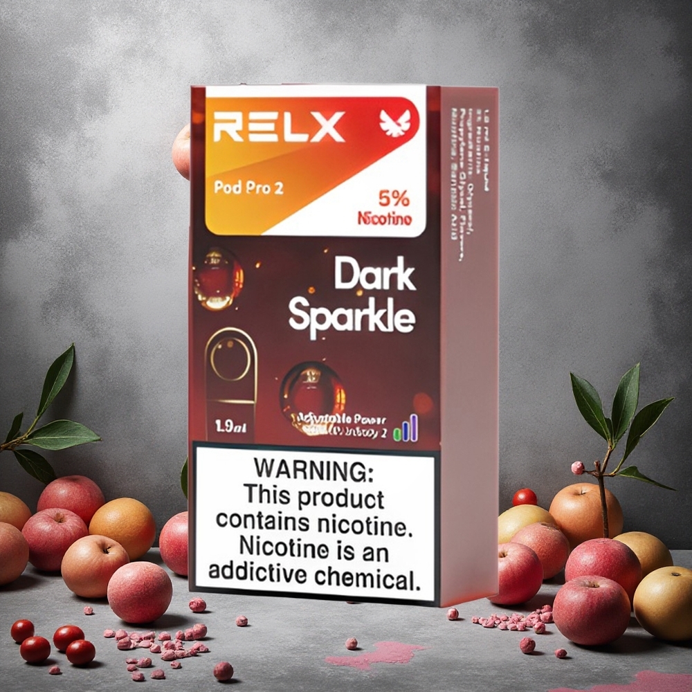 RELX Pod Pro 2 600 Puffs Étincelle Sombre - 5% nicotine, 1,9ml, ajustement de tension (5,5W/6,5W/8W)