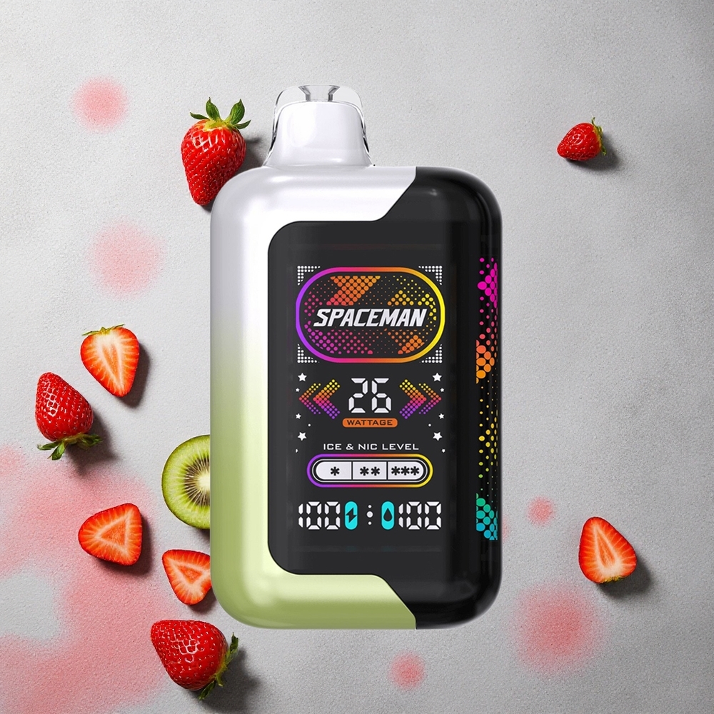 SMOK SPACEMAN SP40000 Vape Jetable Fraise Kiwi 40 000 Puffs Écran LED 2,28"