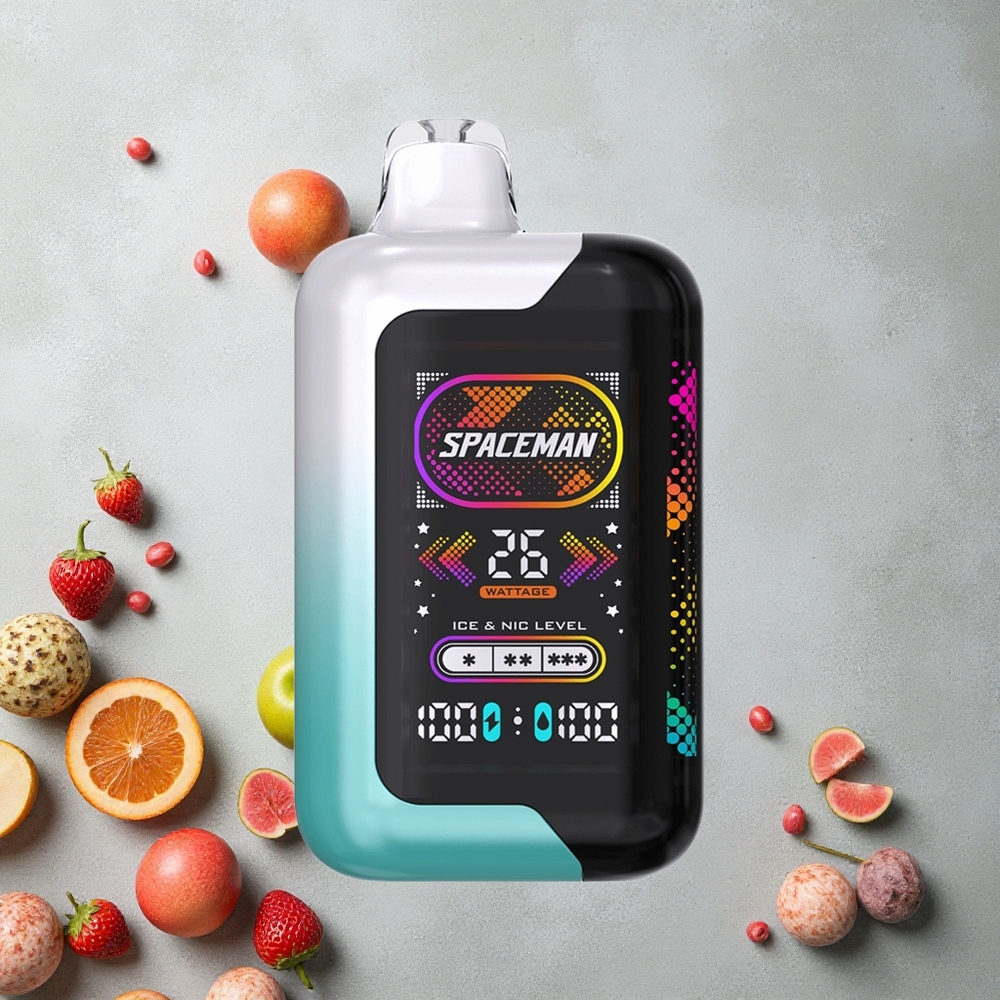 SMOK SPACEMAN SP40000 Vape Jetable Menthe Fraîche 40000 Puffs Écran LED 2.28"